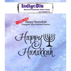 IndigoBlu A7 Rubber Mounted Stamp Dinkie Happy Hannukah