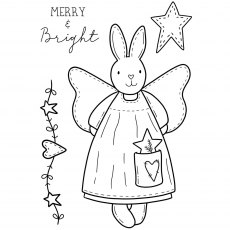 Creative Expressions Sam Poole Clear Stamp Set Angel Bunny | Set of 4