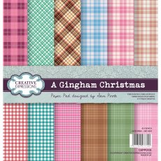 Creative Expressions Sam Poole Paper Pad A Gingham Christmas | 8 x 8 inch