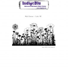 IndigoBlu A6 Rubber Mounted Stamp Wild Flowers