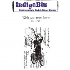 IndigoBlu A6 Rubber Mounted Stamp Wish You Were Here