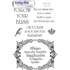 IndigoBlu A5 Rubber Mounted Stamp Rococo | Set of 6