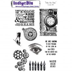 IndigoBlu A5 Rubber Mounted Stamp Take the Time | Set of 9