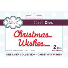 Creative Expressions Craft Dies One-Liner Collection Christmas Wishes