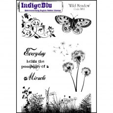 IndigoBlu A5 Rubber Mounted Stamp Wild Meadow | Set of 5