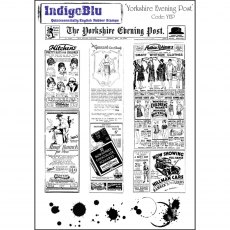 IndigoBlu A5 Rubber Mounted Stamp Yorkshire Evening Post | Set of 5