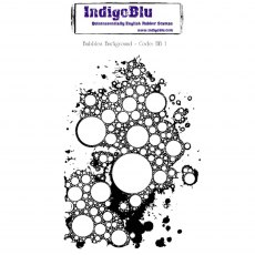 IndigoBlu A6 Rubber Mounted Stamp Bubbles Background
