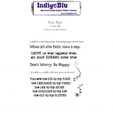 IndigoBlu A6 Rubber Mounted Stamp Bear Hugs | Set of 8