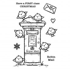 Woodware Clear Stamps Robin Post | Set of 7