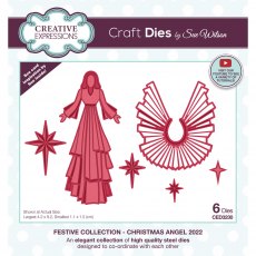 Sue Wilson Craft Dies Festive Christmas Angel 2022 | Set of 6