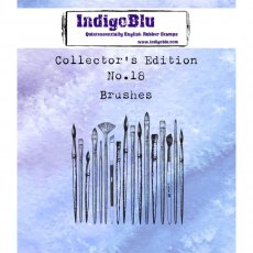 IndigoBlu A7 Rubber Mounted Stamp Collectors Edition No 18 - Brushes