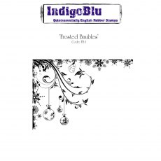 IndigoBlu A6 Rubber Mounted Stamp Frosted Baubles
