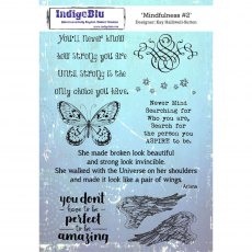 IndigoBlu A5 Rubber Mounted Stamp Mindfulness #2 | Set of 8