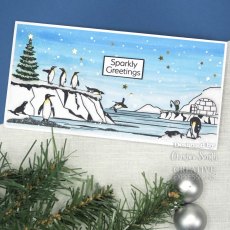 Creative Expressions Designer Boutique Collection Rubber Stamp Penguin Playtime