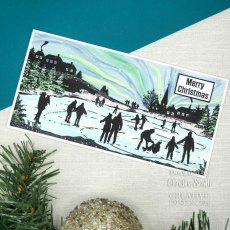 Creative Expressions Designer Boutique Collection Rubber Stamp Skating Fun