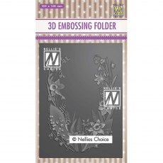 Nellie Snellen 3D Embossing Folder Flower Frame
