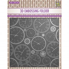 Nellie Snellen 3D Embossing Folder Time