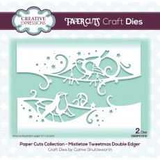 Creative Expressions Craft Dies Paper Cuts Double Edger Collection Mistletoe Tweetmas | Set of 2