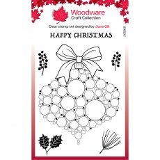 Woodware Clear Stamps Big Bubble Bauble Twigs & Berries | Set of 6