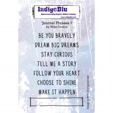 IndigoBlu A6 Rubber Mounted Stamp Journal Phrases I | Set of 8