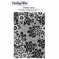 IndigoBlu A6 Rubber Mounted Stamp Flower Lace