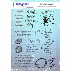 IndigoBlu A5 Rubber Mounted Stamp Mindfulness #3 | Set of 12