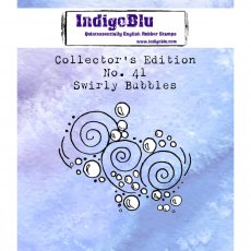 IndigoBlu A7 Rubber Mounted Stamp Collectors Edition No 41 - Swirly Bubbles