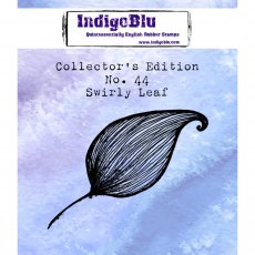 IndigoBlu A7 Rubber Mounted Stamp Collectors Edition No 44 - Swirly Leaf