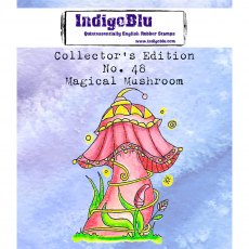 IndigoBlu A7 Rubber Mounted Stamp Collectors Edition No 48 - Magical Mushroom