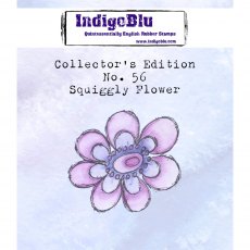 IndigoBlu A7 Rubber Mounted Stamp Collectors Edition No 56 - Squiggly Flower