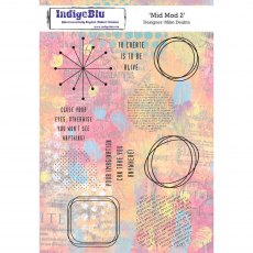 IndigoBlu A5 Rubber Mounted Stamp Mid Mod 2 | Set of 10