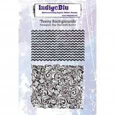 IndigoBlu A6 Rubber Mounted Stamp Teeny Backgrounds | Set of 2