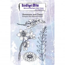 IndigoBlu A6 Rubber Mounted Stamp Anemone and Daisy | Set of 4