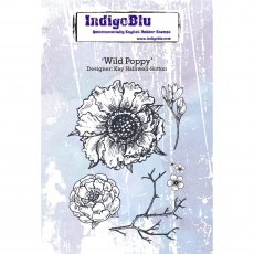 IndigoBlu A6 Rubber Mounted Stamp Wild Poppy | Set of 5