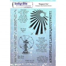 IndigoBlu A5 Rubber Mounted Stamp Biggest Fan | Set of 10
