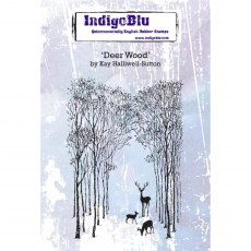 IndigoBlu A6 Rubber Mounted Stamp Deer Wood