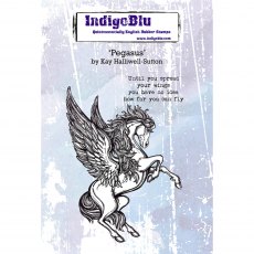 IndigoBlu A6 Rubber Mounted Stamp Pegasus | Set of 2