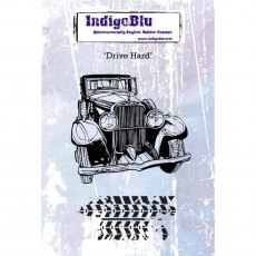 IndigoBlu A6 Rubber Mounted Stamp Drive Hard | Set of 2