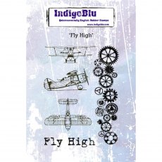 IndigoBlu A6 Rubber Mounted Stamp Fly High | Set of 5