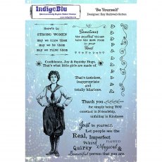 IndigoBlu A5 Rubber Mounted Stamp Be Yourself | Set of 9