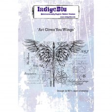 IndigoBlu A6 Rubber Mounted Stamp Art Gives You Wings