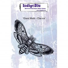 IndigoBlu A6 Rubber Mounted Stamp Giant Moth - Clarice
