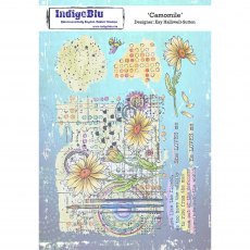 IndigoBlu A5 Rubber Mounted Stamp Camomile | Set of 8