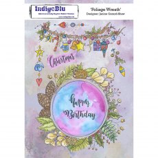 IndigoBlu A5 Rubber Mounted Stamp Foliage Wreath | Set of 6