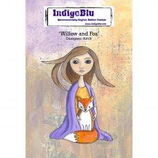 IndigoBlu A6 Rubber Mounted Stamp Willow and Fox
