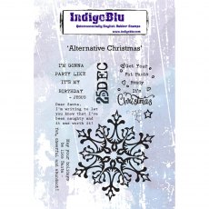 IndigoBlu A6 Rubber Mounted Stamp Alternative Christmas | Set of 7