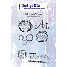IndigoBlu A6 Rubber Mounted Stamp Stitched Circles | Set of 7