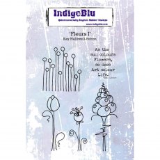 IndigoBlu A6 Rubber Mounted Stamp Fleurs I | Set of 5