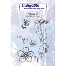 IndigoBlu A6 Rubber Mounted Stamp Fleurs Il | Set of 5