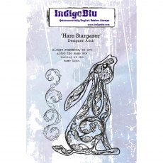 IndigoBlu A6 Rubber Mounted Stamp Hare Stargazer l Set of 3